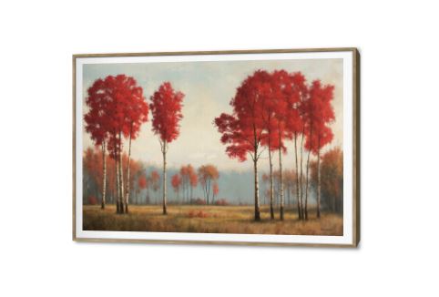 لوحات فنية لمشهد خريفي ساحر بألوان دافئة SA94302 كل التابلوهات المودرن, اشجار, مناظر طبيعية ابيض - اوف وايت, احمر - نبيتى, بنى - بيج الوان زيتية - اكريليك, بسيط و هادئ, لوحات فنية, مودرن غرفة الاستقبال, غرفة المعيشة, غرفة النوم, مدخل المنزل فصل الخريف بالعرض, ببرواز, برواز SF9, برواز خشبى, مستطيل