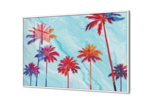 براويز حائط لأشجار النخيل الملونة بلمسة عصرية SA95062 كل التابلوهات المودرن, اعمال و شركات, تويليت - غسيل, سحاب, سياحة و سفر, نخيل, مناظر طبيعية احمر - نبيتى, ازرق - تركواز, برتقالى, قوى و زاهى الستريشن - فيكتور, ديجيتال آرت, لوحات فنية, مودرن غرفة الاستقبال, غرفة المعيشة, غرفة بنات, مكاتب – شركات - اعمال شروق - غروب اكريليك, بالعرض, ببرواز, برواز ابيض, مستطيل