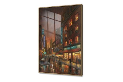 لوحة فنية لشارع المدينة المضيء ليلاً بالمطر SA94772 كل التابلوهات المودرن, مبانى و هندسة معمارية, نوافذ, اماكن و مدن و مباني اصفر, الوان داكنة, برتقالى, بنى - بيج الوان زيتية - اكريليك, عتيق - فينتاج, لوحات فنية, مظهر بارز, مودرن غرفة الاستقبال, غرفة المعيشة, مدخل المنزل, مكاتب – شركات - اعمال شتاء و ثلوج, فى الليل اكريليك, بالطول, ببرواز, برواز خشبى, مستطيل