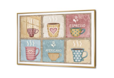 لوحات فنية لأكواب القهوة الملونة لديكور المطبخ SA94577 كل التابلوهات المودرن, قهوة, English Text & Quotes, مشروبات – اطعمة - المطبخ ابيض - اوف وايت, احمر - نبيتى, ازرق - تركواز, بنى - بيج, متعدد الالوان الستريشن - فيكتور, ديجيتال آرت, عتيق - فينتاج, قابل للتعديل, كتابات و حروف, مودرن غرفة الاستقبال, غرفة الطعام - المطبخ, غرفة المعيشة, مكاتب – شركات - اعمال اكريليك, بالعرض, ببرواز, برواز SF9, برواز ذهبى, مستطيل