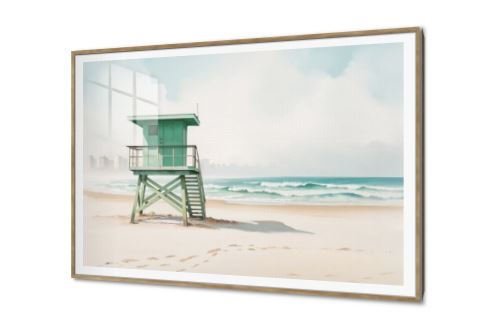 لوحات حائط مودرن لكوخ حراسة على الشاطئ SA94353 كل التابلوهات المودرن, اعمال و شركات, سحاب, سياحة و سفر, شاطئ البحر, بحار و شواطئ و مراكب, مناظر طبيعية ابيض - اوف وايت, اخضر - زيتى الوان مائية, بسيط و هادئ, مودرن غرفة الاستقبال, غرفة المعيشة, مكاتب – شركات - اعمال اجازة الصيف اكريليك, بالعرض, ببرواز, برواز SF9, برواز خشبى, مستطيل