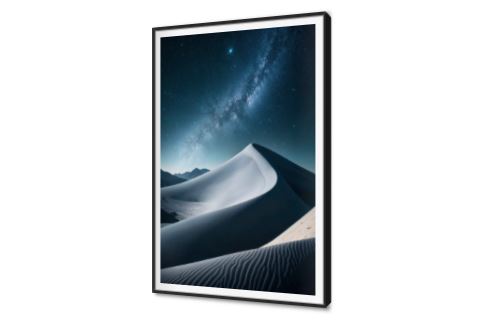 تابلوه حائط للكثبان الرملية تحت سماء المجرة SA95285 كل التابلوهات المودرن, جبال, صحراء, فضاء و كواكب, مناظر طبيعية ابيض - اوف وايت, ازرق - تركواز, اسود, الوان داكنة بسيط و هادئ, ديجيتال آرت, صور فوتوغرافية, مودرن غرفة الاستقبال, غرفة المعيشة, مدخل المنزل, مكاتب – شركات - اعمال فى الليل بالطول, ببرواز, برواز SF9, برواز اسود, مستطيل