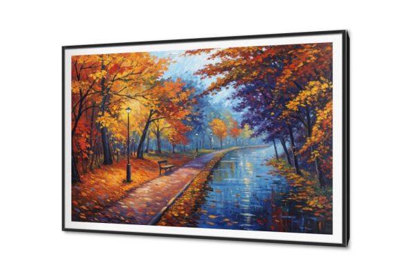 لوحات فنية لممر خريفي هادئ بجانب النهر SA95893 كل التابلوهات المودرن, اشجار, اعمال يدوية و اخرى, اوراق شجر - نباتات, غابات, مناظر طبيعية, ورود - زهور - نباتات احمر - نبيتى, ازرق - تركواز, برتقالى, قوى و زاهى, متعدد الالوان الوان زيتية - اكريليك, كلاسيك – نيو كلاسيك, لوحات فنية, مظهر بارز, مودرن غرفة الاستقبال, غرفة المعيشة, غرفة النوم, مدخل المنزل, مكاتب – شركات - اعمال فصل الخريف, وقت الضباب بالعرض, ببرواز, برواز اسود, مستطيل