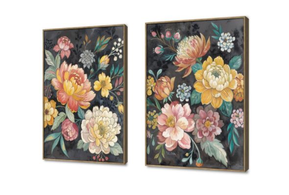 لوحات حائط لزهور ملونة على خلفية داكنة SA95727 كل التابلوهات المودرن, اعمال يدوية و اخرى, اوراق شجر - نباتات, مميزة و مختارة, ورود - زهور - نباتات اخضر - زيتى, اسود, اصفر, بينك – فوشيا, قوى و زاهى, متعدد الالوان الوان زيتية - اكريليك, ديجيتال آرت, عتيق - فينتاج, كلاسيك – نيو كلاسيك, لوحات فنية, مظهر بارز, مودرن غرفة الاستقبال, غرفة المعيشة, غرفة النوم, مدخل المنزل, مكاتب – شركات - اعمال فصل الربيع بالطول, ببرواز, برواز خشبى, مستطيل