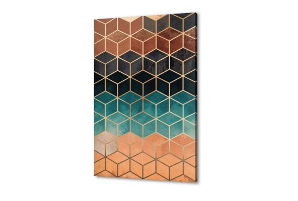 لوحات حائط مودرن بتصميم مكعبات هندسية متداخلة SA95332 كل التابلوهات المودرن, اشكال هندسية و زخارف, تجريدي ازرق - تركواز, اسود, برتقالى, بنى - بيج, فضى – ذهبى, متعدد الالوان اشكال هندسية و زخارف, الستريشن - فيكتور, تماثل - سيميترى, ديجيتال آرت, مودرن غرفة الاستقبال, غرفة المعيشة, غرفة النوم, مدخل المنزل, مكاتب – شركات - اعمال بالطول, مستطيل