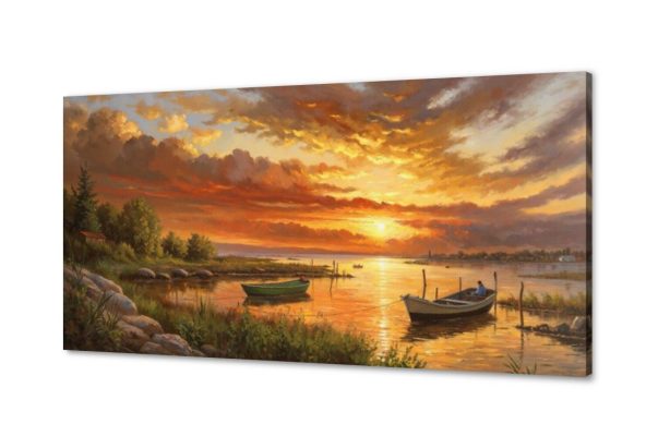 لوحات فنية لمنظر الغروب على البحيرة الهادئة SA95704 اشجار, سحاب, شاطئ البحر, قوارب و مراكب, كل التابلوهات المودرن, بحار و شواطئ و مراكب, مناظر طبيعية احمر - نبيتى, اخضر - زيتى, اصفر, برتقالى, بنى - بيج, قوى و زاهى, متعدد الالوان الوان زيتية - اكريليك, بسيط و هادئ, لوحات فنية, مودرن غرفة الاستقبال, غرفة الطعام - المطبخ, غرفة المعيشة, غرفة النوم, غرفه الغسيل - التويليت, مدخل المنزل, مكاتب – شركات - اعمال شروق - غروب بالعرض, مستطيل