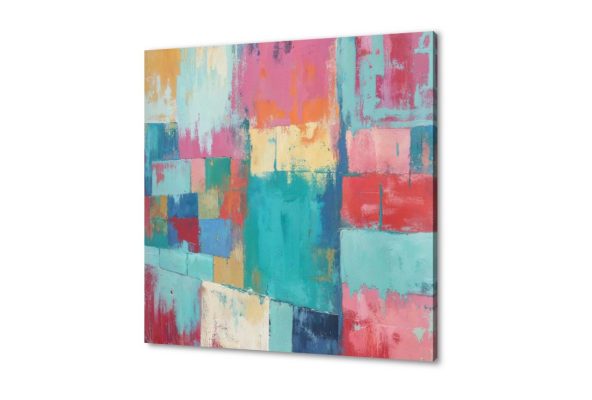 لوحات فنية تجريدية بألوان زاهية لديكور عصري SA95760 كل التابلوهات المودرن, اشكال هندسية و زخارف, تجريدي احمر - نبيتى, ازرق - تركواز, اصفر, بينك – فوشيا, قوى و زاهى, متعدد الالوان اشكال هندسية و زخارف, الوان زيتية - اكريليك, بسيط و هادئ, ديجيتال آرت, لوحات فنية, مربعات, مظهر بارز, مودرن غرفة الاستقبال, غرفة المعيشة, غرفة بنات, مدخل المنزل, مكاتب – شركات - اعمال مربع