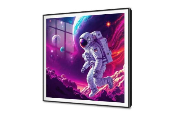 لوحة فنية لرائد فضاء يخطو على كوكب ملون SA95591 كل التابلوهات المودرن, خيال - خيال علمى, رجال, هوايات, شخصيات و وجوه, فضاء و كواكب احمر - نبيتى, ازرق - تركواز, الوان داكنة, موف – ارجوانى الستريشن - فيكتور, ديجيتال آرت, مودرن, نيون ستايل غرفة اطفال, غرفة المعيشة, غرفة شباب, مكاتب – شركات - اعمال فى الليل اكريليك, ببرواز, برواز SF9, برواز اسود, مربع