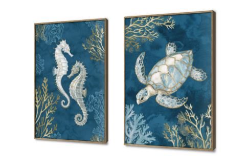 لوحات فنية للكائنات البحرية السلحفاة وفرس البحر SA95300 كل التابلوهات المودرن, كائنات بحرية - اسماك, بحار و شواطئ و مراكب, حيوانات و طيور ازرق - تركواز, فضى – ذهبى الوان مائية, بسيط و هادئ, ديجيتال آرت, لوحات فنية, مودرن غرفة الاستقبال, غرفة المعيشة, غرفه الغسيل - التويليت, مكاتب – شركات - اعمال اجازة الصيف بالعرض, ببرواز, برواز ذهبى, مستطيل