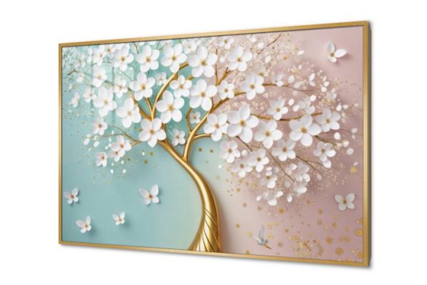 تابلوهات حائط شجرة ذهبية مع زهور بيضاء وفراشات SA95280 كل التابلوهات المودرن, اشجار, مناظر طبيعية, ورود - زهور - نباتات ابيض - اوف وايت, درجات الباستيل, فضى – ذهبى بسيط و هادئ, ديجيتال آرت, مظهر بارز, مودرن غرفة الاستقبال, غرفة المعيشة, غرفة النوم, غرفة بنات, مدخل المنزل, مكاتب – شركات - اعمال فصل الربيع اكريليك, بالعرض, ببرواز, برواز ذهبى, مستطيل