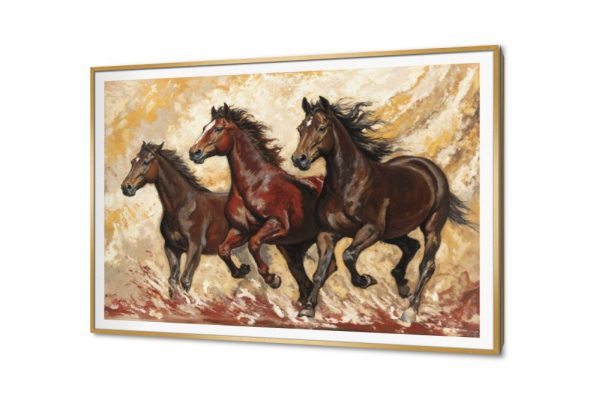 لوحات فنية لخيول برية تعدو بحرية وقوة SA95861 كل التابلوهات المودرن, احصنه, حيوانات المزرعة, حيوانات و طيور, مناظر طبيعية اصفر, بنى - بيج الوان زيتية - اكريليك, كلاسيك – نيو كلاسيك, لوحات فنية, مظهر بارز, مودرن غرفة الاستقبال, غرفة المعيشة, غرفة النوم, مدخل المنزل, مكاتب – شركات - اعمال شروق - غروب بالعرض, ببرواز, برواز SF9, برواز ذهبى, مستطيل