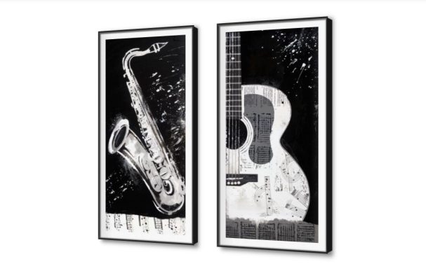 لوحات فنية جيتار وساكسفون بتصميم مودرن تجريدي SA96023 كل التابلوهات المودرن, هوايات, موسيقي ابيض - اوف وايت, ابيض و اسود, اسود, اللون الواحد, الوان داكنة, رمادى الوان زيتية - اكريليك, ديجيتال آرت, لوحات فنية, مودرن غرفة الاستقبال, غرفة المعيشة, غرفة النوم, غرفة شباب, مدخل المنزل, مكاتب – شركات - اعمال بالطول, ببرواز, برواز اسود, مربع