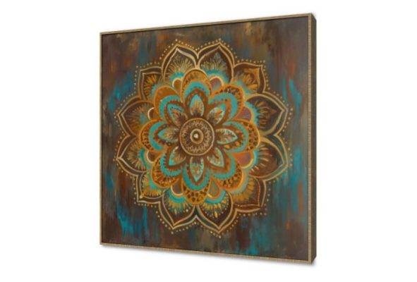 لوحة فنية ماندالا بوهيمي بألوان بنية وذهبية SA95673 كل التابلوهات المودرن, زخارف اسلامية, اسلامى - ايات قرآنية و خط عربى, اشكال هندسية و زخارف, ورود - زهور - نباتات ازرق - تركواز, الوان داكنة, برتقالى, بنى - بيج, فضى – ذهبى, متعدد الالوان اشكال هندسية و زخارف, الوان زيتية - اكريليك, تماثل - سيميترى, دوائر, عتيق - فينتاج, كلاسيك – نيو كلاسيك, لوحات فنية, مودرن غرفة الاستقبال, غرفة المعيشة, مدخل المنزل, مكاتب – شركات - اعمال ببرواز, برواز خشبى, مربع