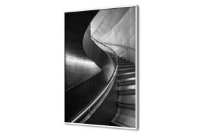 تابلوه حائط مودرن بتصميم سلم حلزوني معماري SA95370 كل التابلوهات المودرن, اعمال و شركات, مبانى و هندسة معمارية, اماكن و مدن و مباني ابيض و اسود, اسود, اللون الواحد, الوان داكنة, رمادى اشكال هندسية و زخارف, بسيط و هادئ, ديجيتال آرت, صور فوتوغرافية, مودرن غرفة الاستقبال, غرفة المعيشة, مدخل المنزل, مكاتب – شركات - اعمال بالطول, ببرواز, برواز ابيض, مستطيل