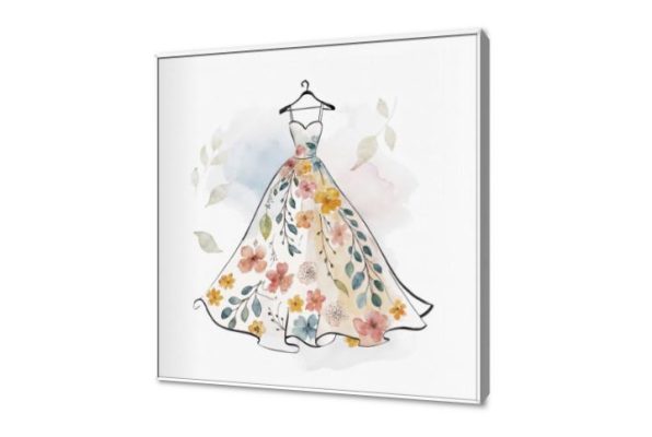 لوحة فنية لفستان من الزهور بألوان مائية SA95192 كل التابلوهات المودرن, اوراق شجر - نباتات, خيال - خيال علمى, فاشون - ازياء, موضة – ازياء - بنات, ورود - زهور - نباتات ابيض - اوف وايت, برتقالى, بينك – فوشيا, متعدد الالوان الستريشن - فيكتور, الوان مائية, بسيط و هادئ, ديجيتال آرت, لوحات فنية, مودرن غرفة المعيشة, غرفة النوم, غرفة بنات, مدخل المنزل, مكاتب – شركات - اعمال فصل الربيع ببرواز, برواز SF9, برواز ابيض, مربع
