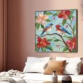 لوحات حائط لطيور ملونة على أغصان الزهور SA95163 كل التابلوهات المودرن, اشجار, رومانسى - ثنائى, طيور, حيوانات و طيور, رومانسى, مناظر طبيعية, ورود - زهور - نباتات احمر - نبيتى, اخضر - زيتى, ازرق - تركواز, برتقالى, بينك – فوشيا, قوى و زاهى, متعدد الالوان الوان زيتية - اكريليك, ديجيتال آرت, لوحات فنية, مظهر بارز, مودرن غرفة الاستقبال, غرفة المعيشة, غرفة النوم, غرفة بنات, مدخل المنزل فصل الربيع ببرواز, برواز خشبى, مربع