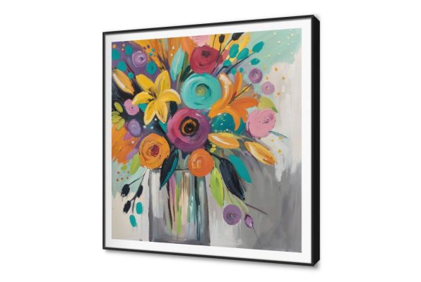 لوحات فنية مودرن لزهور ملونة في فازة SA95792 كل التابلوهات المودرن, فازات و اوانى, طبيعه صامتة, ورود - زهور - نباتات قوى و زاهى, متعدد الالوان الوان زيتية - اكريليك, كلاسيك – نيو كلاسيك, لوحات فنية, مظهر بارز, مودرن غرفة الاستقبال, غرفة الطعام - المطبخ, غرفة المعيشة, غرفة النوم, غرفة بنات, مدخل المنزل, مكاتب – شركات - اعمال فصل الربيع ببرواز, برواز SF9, برواز اسود, مربع