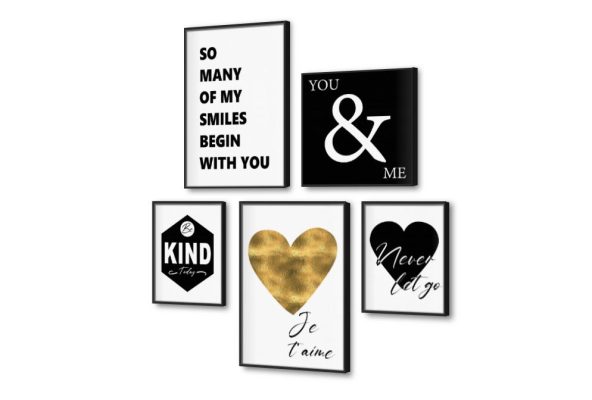 تابلوهات مودرن عبارات الحب SA98515 كل التابلوهات المودرن, قلوب, English Text & Quotes, رومانسى ابيض و اسود, اللون الواحد, فضى – ذهبى الستريشن - فيكتور, بسيط و هادئ, ديجيتال آرت, كتابات و حروف, مودرن غرفة المعيشة, غرفة النوم ببرواز, برواز اسود, مربع