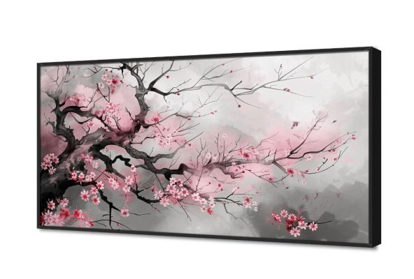 لوحات فنية راقية لأغصان زهور الكرز اليابانية SA104064 كل التابلوهات المودرن, اشجار, مناظر طبيعية, ورود - زهور - نباتات ابيض - اوف وايت, بينك – فوشيا, رمادى الوان مائية, لوحات فنية, مودرن غرفة الاستقبال, غرفة المعيشة, غرفة النوم, غرفة بنات, مدخل المنزل, مكاتب – شركات - اعمال فصل الربيع بالعرض, ببرواز, برواز اسود, مستطيل