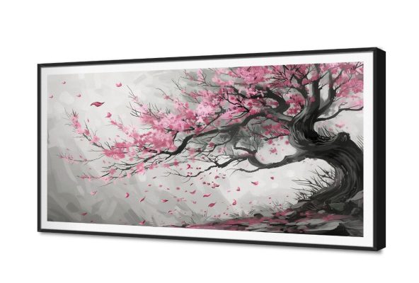 لوحة فنية لشجرة الساكورا الوردية بلمسة مودرن SA104057 كل التابلوهات المودرن, اشجار, مناظر طبيعية ابيض - اوف وايت, اسود, بينك – فوشيا, رمادى ديجيتال آرت, لوحات فنية, مودرن غرفة الاستقبال, غرفة المعيشة, غرفة النوم, غرفة بنات, مدخل المنزل, مكاتب – شركات - اعمال فصل الربيع بالعرض, ببرواز, برواز SF9, برواز اسود, مستطيل