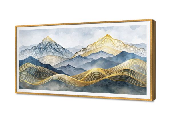 لوحات حائط مودرن جبال ذهبية بتصميم تجريدي فخم SA104084 كل التابلوهات المودرن, جبال, مميزة و مختارة, تجريدي, مناظر طبيعية ازرق - تركواز, رمادى, فضى – ذهبى الوان مائية, ديجيتال آرت, لوحات فنية, مودرن غرفة الاستقبال, غرفة المعيشة, غرفة النوم, مدخل المنزل, مكاتب – شركات - اعمال بالعرض, ببرواز, برواز SF9, برواز ذهبى, مستطيل