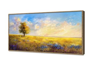 لوحة فنية لمنظر طبيعي خلاب لحقل مشمس SA104204 كل التابلوهات المودرن, اشجار, مزارع - حقول, مناظر طبيعية, ورود - زهور - نباتات اخضر - زيتى, ازرق - تركواز, اصفر, بنى - بيج الوان زيتية - اكريليك, لوحات فنية, مظهر بارز, مودرن غرفة الاستقبال, غرفة المعيشة, غرفة النوم, مدخل المنزل, مكاتب – شركات - اعمال شروق - غروب, فصل الربيع بالعرض, ببرواز, برواز خشبى, مستطيل