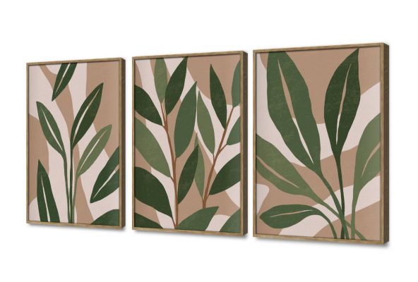 لوحات حائط مودرن بتصميم أوراق شجر خضراء SA102995 كل التابلوهات المودرن, اوراق شجر - نباتات, تجريدي, ورود - زهور - نباتات اخضر - زيتى, بنى - بيج بسيط و هادئ, بوهو ستايل, ديجيتال آرت, لوحات فنية, مودرن غرفة الاستقبال, غرفة المعيشة, غرفة النوم, مدخل المنزل, مكاتب – شركات - اعمال بالعرض, ببرواز, برواز خشبى, مستطيل