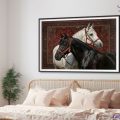 لوحات فنية لخيول أصيلة بخلفية سجاد شرقي SA104178 كل التابلوهات المودرن, احصنه, اشكال هندسية و زخارف, حيوانات و طيور ابيض - اوف وايت, احمر - نبيتى, اسود, الوان داكنة, بنى - بيج الوان زيتية - اكريليك, كلاسيك – نيو كلاسيك, لوحات فنية غرفة الاستقبال, غرفة المعيشة, مدخل المنزل, مكاتب – شركات - اعمال بالعرض, ببرواز, برواز SF9, برواز اسود, مستطيل