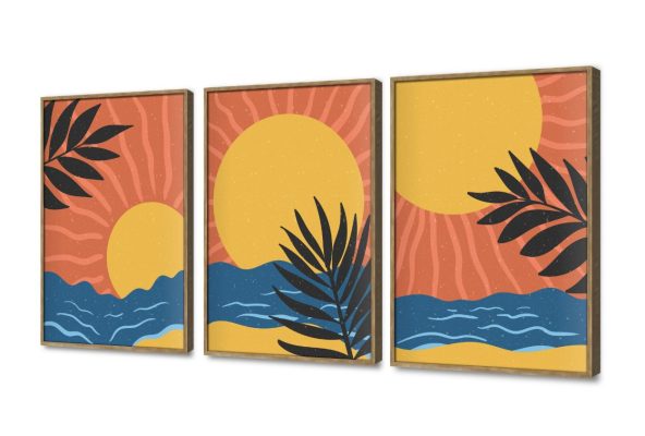لوحات حائط مودرن بتصميم شروق الشمس والبحر SA104983 كل التابلوهات المودرن, شاطئ البحر, مميزة و مختارة, بحار و شواطئ و مراكب, مناظر طبيعية ازرق - تركواز, اصفر, برتقالى, قوى و زاهى الستريشن - فيكتور, بوهو ستايل, ديجيتال آرت, عتيق - فينتاج, مودرن غرفة الاستقبال, غرفة المعيشة, غرفة النوم, مكاتب – شركات - اعمال اجازة الصيف, شروق - غروب بالعرض, ببرواز, برواز خشبى, مستطيل