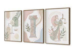 مجموعة لوحات حائط مودرن لرموز العدالة والقانون SA105770 اعمال و شركات, بنات, قانون - قضاء - محاماه, مبانى و هندسة معمارية, كل التابلوهات المودرن, شخصيات و وجوه, اماكن و مدن و مباني ابيض - اوف وايت, بنى - بيج, درجات الباستيل الستريشن - فيكتور, بسيط و هادئ, بوهو ستايل, ديجيتال آرت, لوحات فنية, مودرن غرفة الاستقبال, غرفة المعيشة, مدخل المنزل, مكاتب – شركات - اعمال بالطول, بالعرض, ببرواز, برواز خشبى, مستطيل