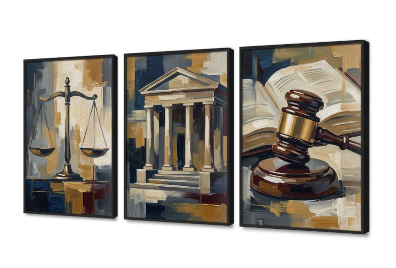 طقم لوحات حائط فنية لمكاتب المحاماة والقضاء SA105780 اعمال و شركات, قانون - قضاء - محاماه, كل التابلوهات المودرن ازرق - تركواز, اسود, الوان داكنة, بنى - بيج, رمادى الوان زيتية - اكريليك, لوحات فنية, مظهر بارز, مودرن غرفة الاستقبال, غرفة المعيشة, مدخل المنزل, مكاتب – شركات - اعمال بالطول, بالعرض, ببرواز, برواز اسود, مستطيل