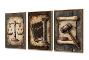 طقم لوحات فنية فخمة لرموز العدالة والقانون SA105801 اعمال و شركات, قانون - قضاء - محاماه, كل التابلوهات المودرن الوان داكنة, بنى - بيج ديجيتال آرت, عتيق - فينتاج, كتابات و حروف, كلاسيك – نيو كلاسيك, لوحات فنية, مظهر بارز, مودرن غرفة المعيشة, مكاتب – شركات - اعمال بالطول, بالعرض, ببرواز, برواز خشبى, مستطيل