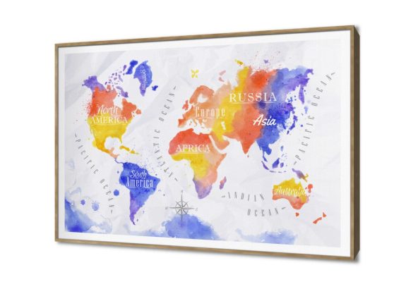 لوحة فنية لخريطة العالم بالوان مائية جذابة SA105061 كل التابلوهات المودرن, اعمال و شركات, خرائط, سياحة و سفر, اماكن و مدن و مباني ابيض - اوف وايت, ازرق - تركواز, اصفر, برتقالى الوان مائية, ديجيتال آرت, لوحات فنية, مودرن غرفة الاستقبال, غرفة المعيشة, غرفة شباب, مدخل المنزل, مكاتب – شركات - اعمال بالعرض, ببرواز, برواز SF9, برواز ذهبى, مستطيل