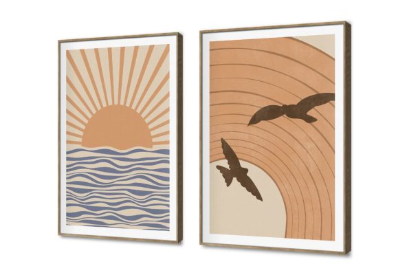 لوحات حائط مودرن لغروب الشمس وطيور البحر SA105074 كل التابلوهات المودرن, امواج, طيور, مميزة و مختارة, بحار و شواطئ و مراكب, حيوانات و طيور ازرق - تركواز, برتقالى, بنى - بيج, درجات الباستيل اشكال هندسية و زخارف, الستريشن - فيكتور, بسيط و هادئ, بوهو ستايل, ديجيتال آرت, مودرن غرفة الاستقبال, غرفة المعيشة, غرفة النوم, مدخل المنزل, مكاتب – شركات - اعمال اجازة الصيف, شروق - غروب بالطول, ببرواز, برواز خشبى, مستطيل