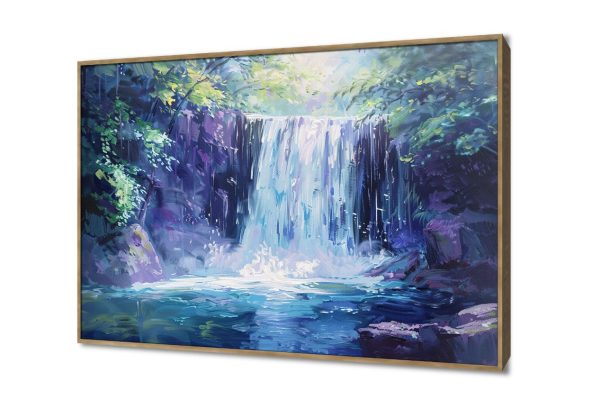 منظر طبيعي لشلال مائي ضمن لوحات فنية SA105216 كل التابلوهات المودرن, اشجار, تويليت - غسيل, غابات, تجريدي, مناظر طبيعية اخضر - زيتى, ازرق - تركواز, الوان داكنة, موف – ارجوانى الوان زيتية - اكريليك, ديجيتال آرت, لوحات فنية, مودرن غرفة الاستقبال, غرفة المعيشة, غرفة النوم, مدخل المنزل, مكاتب – شركات - اعمال بالعرض, ببرواز, برواز خشبى, مستطيل