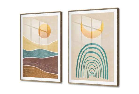 لوحات حائط مودرن بتصميم بوهيمي للشمس والقمر SA105267 القمر, جبال, كل التابلوهات المودرن, اشكال هندسية و زخارف, تجريدي, فضاء و كواكب, مناظر طبيعية ابيض - اوف وايت, ازرق - تركواز, اصفر, برتقالى, بنى - بيج اشكال هندسية و زخارف, الستريشن - فيكتور, بسيط و هادئ, بوهو ستايل, دوائر, ديجيتال آرت, مودرن غرفة الاستقبال, غرفة المعيشة, غرفة النوم, غرفه الغسيل - التويليت, مدخل المنزل, مكاتب – شركات - اعمال شروق - غروب, فى الليل اكريليك, بالطول, ببرواز, برواز خشبى, مستطيل