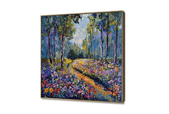 لوحات فنية طبيعية لغابة زهور ملونة خلابة SA105375 اشجار, غابات, كل التابلوهات المودرن, تجريدي, مناظر طبيعية, ورود - زهور - نباتات اخضر - زيتى, ازرق - تركواز, قوى و زاهى, متعدد الالوان الوان زيتية - اكريليك, لوحات فنية, مظهر بارز, مودرن غرفة الاستقبال, غرفة المعيشة, غرفة النوم, مدخل المنزل, مكاتب – شركات - اعمال فصل الربيع بالطول, ببرواز, برواز خشبى, مستطيل