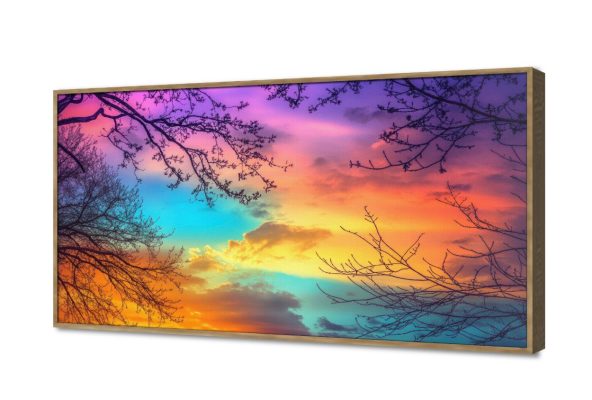 لوحات فنية رائعة تجسد سحر غروب الشمس الخلاب SA104997 كل التابلوهات المودرن, اشجار, سحاب, مناظر طبيعية ازرق - تركواز, برتقالى, قوى و زاهى, متعدد الالوان, موف – ارجوانى صور فوتوغرافية, مودرن غرفة الاستقبال, غرفة المعيشة, غرفة النوم, مكاتب – شركات - اعمال شروق - غروب بالعرض, ببرواز, برواز خشبى, مستطيل