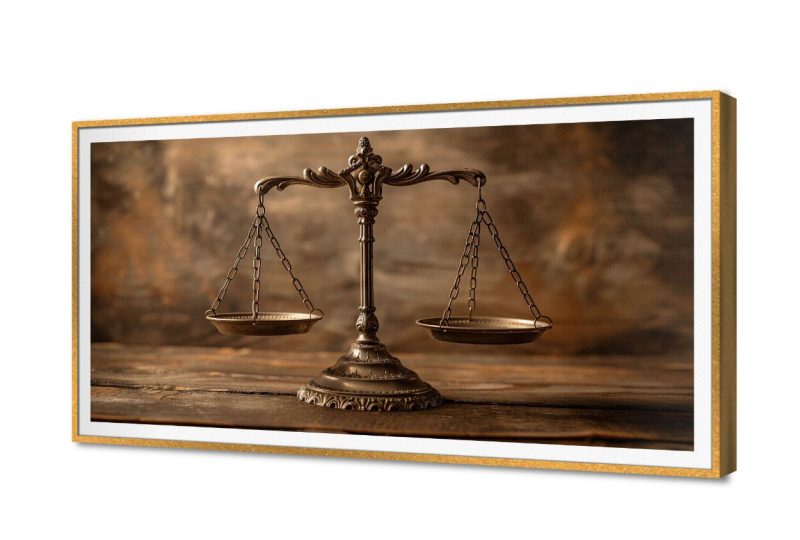 لوحات ديكور راقية لميزان العدالة بتصميم عتيق SA105466 اعمال و شركات, قانون - قضاء - محاماه, كل التابلوهات المودرن الوان داكنة, بنى - بيج, فضى – ذهبى بسيط و هادئ, تماثل - سيميترى, صور فوتوغرافية, عتيق - فينتاج, كلاسيك – نيو كلاسيك, لوحات فنية, مظهر بارز, مودرن غرفة الاستقبال, غرفة المعيشة, مكاتب – شركات - اعمال بالعرض, ببرواز, برواز SF9, برواز ذهبى, مستطيل