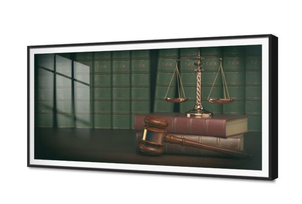 لوحة فنية تعبر عن العدالة والقانون للمكاتب SA105496 اعمال و شركات, قانون - قضاء - محاماه, كل التابلوهات المودرن اخضر - زيتى, اسود, الوان داكنة, بنى - بيج, فضى – ذهبى ديجيتال آرت, صور فوتوغرافية, مظهر بارز, مودرن غرفة المعيشة, مكاتب – شركات - اعمال اكريليك, بالعرض, ببرواز, برواز SF9, برواز اسود, مستطيل