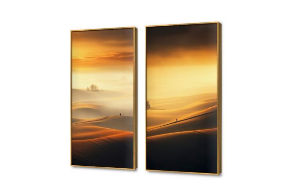 لوحات حائط مودرن لمناظر طبيعية ذهبية ساحرة SA105027 كل التابلوهات المودرن, جبال, مناظر طبيعية اسود, برتقالى, بنى - بيج بسيط و هادئ, صور فوتوغرافية, مودرن غرفة الاستقبال, غرفة المعيشة, غرفة النوم, مدخل المنزل, مكاتب – شركات - اعمال شروق - غروب, وقت الضباب بالطول, ببرواز, برواز ذهبى, مستطيل