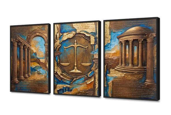 لوحات فنية فخمة تعبر عن العدالة والقانون SA105674 اعمال و شركات, قانون - قضاء - محاماه, مبانى و هندسة معمارية, كل التابلوهات المودرن, English Text & Quotes, تجريدي, اماكن و مدن و مباني ازرق - تركواز, الوان داكنة, بنى - بيج, فضى – ذهبى ديجيتال آرت, كتابات و حروف, كلاسيك – نيو كلاسيك, لوحات فنية, مظهر بارز, مودرن غرفة الاستقبال, غرفة المعيشة, مكاتب – شركات - اعمال بالطول, ببرواز, برواز اسود, مستطيل