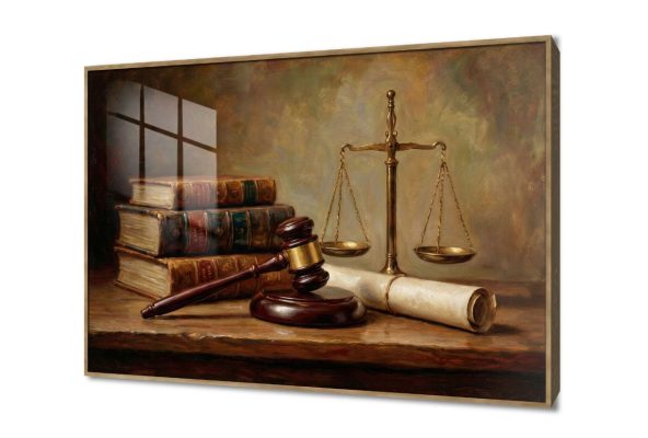 لوحات فنية تجسد ميزان العدالة وكتب القانون العريقة SA105686 اعمال و شركات, قانون - قضاء - محاماه, كل التابلوهات المودرن, طبيعه صامتة الوان داكنة, بنى - بيج, فضى – ذهبى الوان زيتية - اكريليك, كلاسيك – نيو كلاسيك, لوحات فنية, مظهر بارز, مودرن مدخل المنزل, مكاتب – شركات - اعمال اكريليك, بالعرض, ببرواز, برواز خشبى, مستطيل