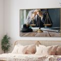 لوحات حائط مودرن لرمز العدالة والقانون للمكاتب SA105486 اعمال و شركات, قانون - قضاء - محاماه, كل التابلوهات المودرن اسود, بنى - بيج, رمادى, فضى – ذهبى ديجيتال آرت, صور فوتوغرافية, مودرن مكاتب – شركات - اعمال بالعرض, ببرواز, برواز خشبى, مستطيل