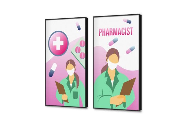 تابلوه مودرن لصيدلية بتصميم طبي مميز SA108245 كل التابلوهات المودرن, اعمال و شركات, عيادات - طبيه - مستشفيات ابيض - اوف وايت, اخضر - زيتى, بينك – فوشيا الستريشن - فيكتور, مودرن مكاتب – شركات - اعمال بالعرض, ببرواز, برواز اسود, مربع