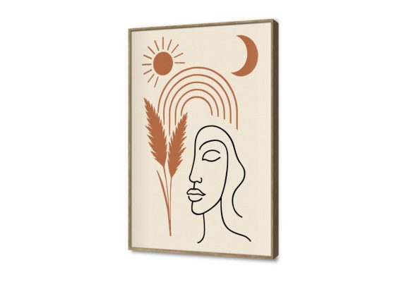 تابلوه مودرن بتصميم وجه تجريدي مميز SA107177 كل التابلوهات المودرن, اعمال و شركات, عيادات - طبيه - مستشفيات بنى - بيج بسيط و هادئ, بوهو ستايل, رسم خطى, مودرن مكاتب – شركات - اعمال بالطول, ببرواز, برواز خشبى, مستطيل