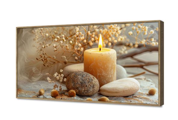 تابلوه مودرن لشموع هادئة و احجار طبيعية SA108440 كل التابلوهات المودرن, احجار و صخور, اعمال و شركات, عيادات - طبيه - مستشفيات, طبيعه صامتة اصفر, بنى - بيج صور فوتوغرافية, لوحات فنية, مودرن مكاتب – شركات - اعمال بالعرض, ببرواز, برواز خشبى, مستطيل