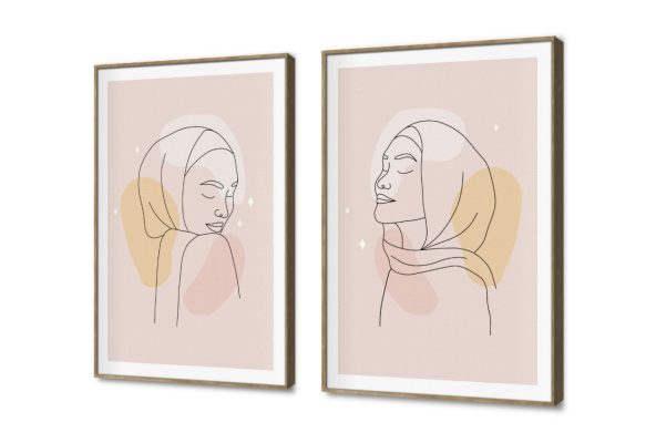 تابلوه مودرن كانفاس بورتريه فتاة محجبة SA107323 كل التابلوهات المودرن, اعمال و شركات, بنات, عيادات - طبيه - مستشفيات, شخصيات و وجوه درجات الباستيل بسيط و هادئ, رسم خطى, مودرن بالعرض, ببرواز, برواز SF9, برواز خشبى, مستطيل