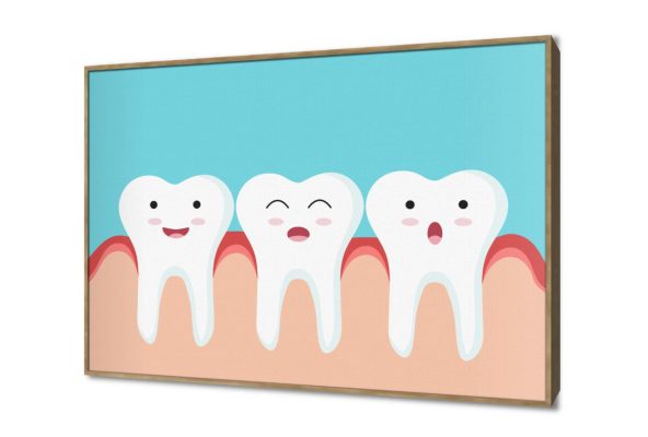 تابلوه مودرن كرتوني لعيادات الأسنان المبهجة SA107480 كل التابلوهات المودرن, اعمال و شركات, عيادات - طبيه - مستشفيات ابيض - اوف وايت, ازرق - تركواز الستريشن - فيكتور, بسيط و هادئ, مودرن مكاتب – شركات - اعمال بالعرض, ببرواز, برواز خشبى, مستطيل