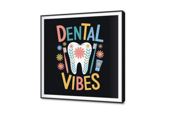 تابلوه مودرن بتصميم اسنان مبتكر SA107558 كل التابلوهات المودرن, اعمال و شركات, عيادات - طبيه - مستشفيات اسود, متعدد الالوان الستريشن - فيكتور, كتابات و حروف, مودرن عيادات - طبيه - مستشفيات ببرواز, برواز SF9, برواز اسود, مربع